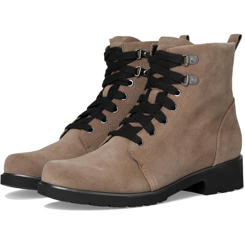 Munro Hartley M603946 Women's US 7.5 Brown Suede Round Toe Combat Boots ZAP582